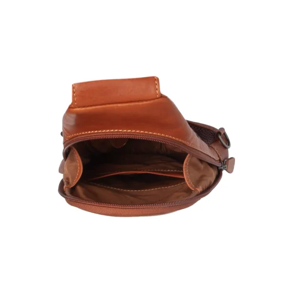 The Chesterfield Brand Borsa A Tracolla In Pelle Cognac Bowey - immagine 5