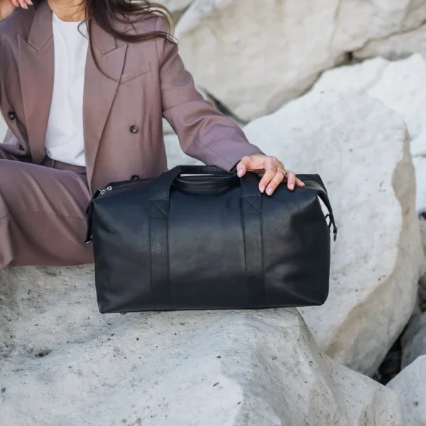 The Chesterfield Brand Borsa Da Weekend In Pelle Nero Conor - immagine 2