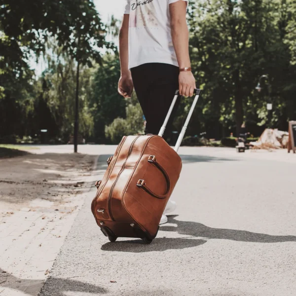 The Chesterfield Brand Trolley Da Viaggio In Pelle Cognac Jayven - immagine 7
