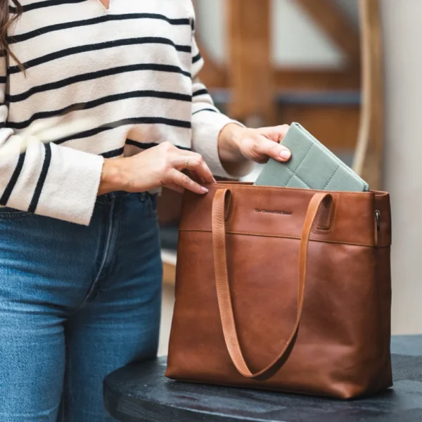 The Chesterfield Brand Shopper In Pelle Cognac Nola - immagine 2