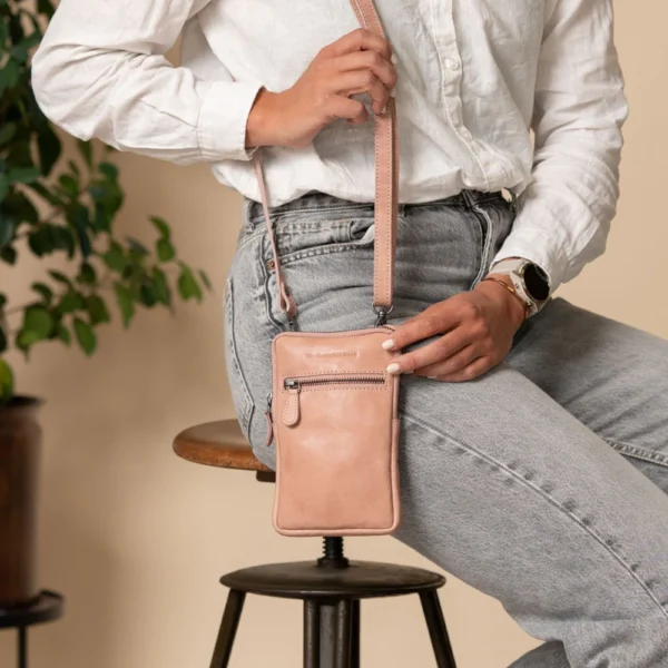 The Chesterfield Brand Custodia Per Telefono In Pelle Rosa Vintage Salta - immagine 9