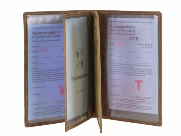 Greenburry Porta Documenti 4 Scomparti Carpa Marrone Vintage - immagine 5