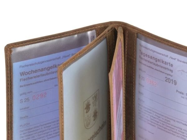 Greenburry Porta Documenti 4 Scomparti Carpa Marrone Vintage - immagine 4