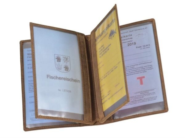Greenburry Porta Documenti 4 Scomparti Carpa Marrone Vintage - immagine 3