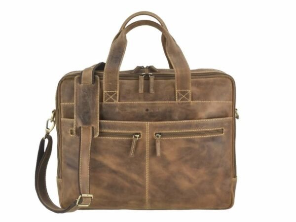 Greenburry Cartella Porta PC 17" Vintage In Pelle