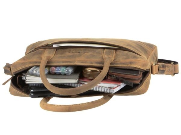 Greenburry Custodia per Laptop con Una Zip in Pelle Vintage - immagine 10