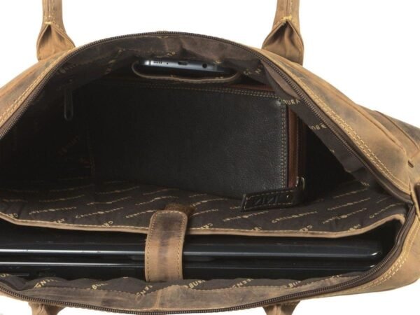 Greenburry Custodia per Laptop con Una Zip in Pelle Vintage - immagine 11