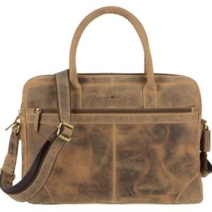 Greenburry Custodia per Laptop con Una Zip in Pelle Vintage