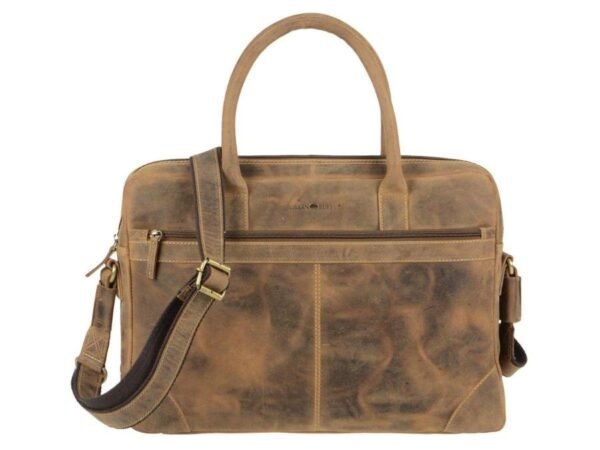 Greenburry Custodia per Laptop con Una Zip in Pelle Vintage