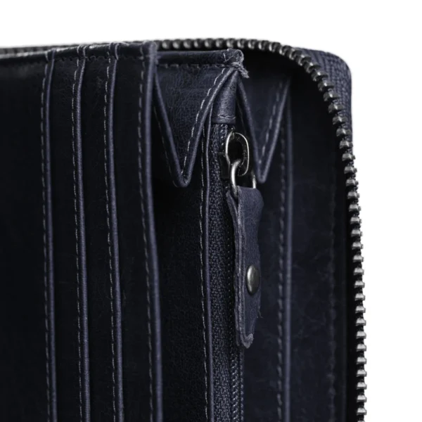 The Chesterfield Brand Portafoglio In Pelle Blu Havana - immagine 6