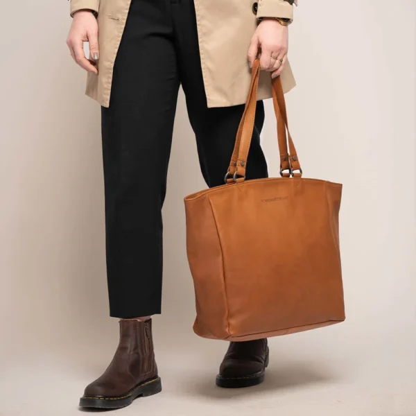 The Chesterfield Brand Shopper In Pelle Cognac Berlin - immagine 7