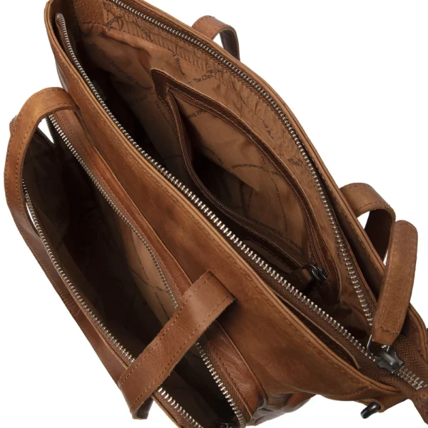The Chesterfield Brand Borsa A Tracolla In Pelle Cognac Alicante - immagine 3