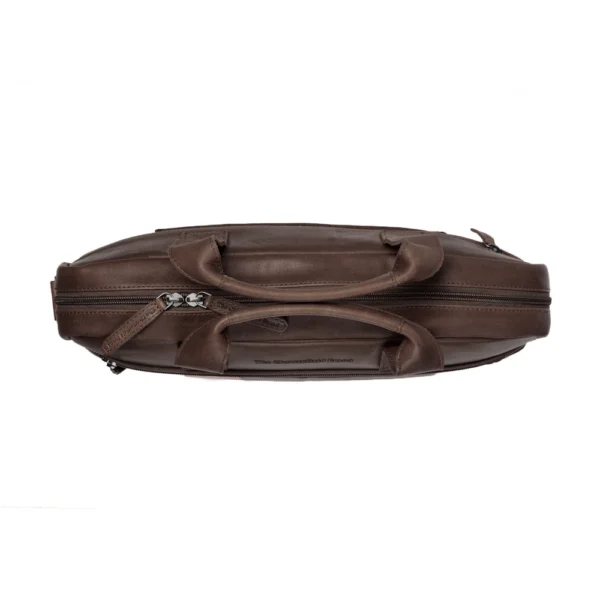 The Chesterfield Brand Borsa Porta PC In Pelle Marrone Calvi - immagine 3