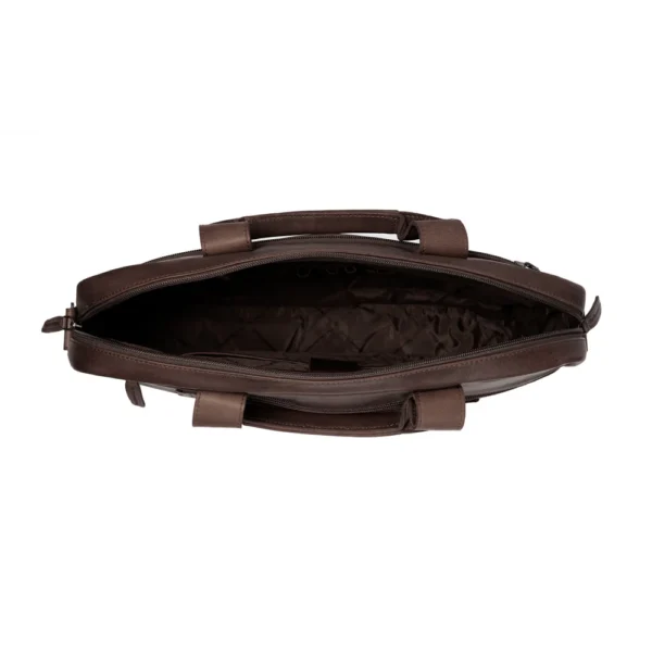 The Chesterfield Brand Borsa Porta PC In Pelle Marrone Calvi - immagine 2