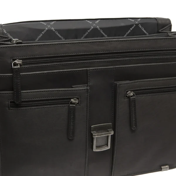 The Chesterfield Brand Valigetta In Pelle Nero Stuttgart - immagine 4
