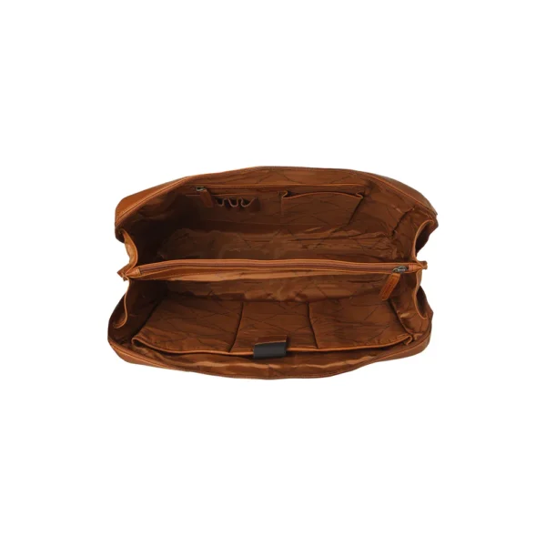 The Chesterfield Brand Borsa Porta PC In Pelle Cognac Levanto - immagine 3