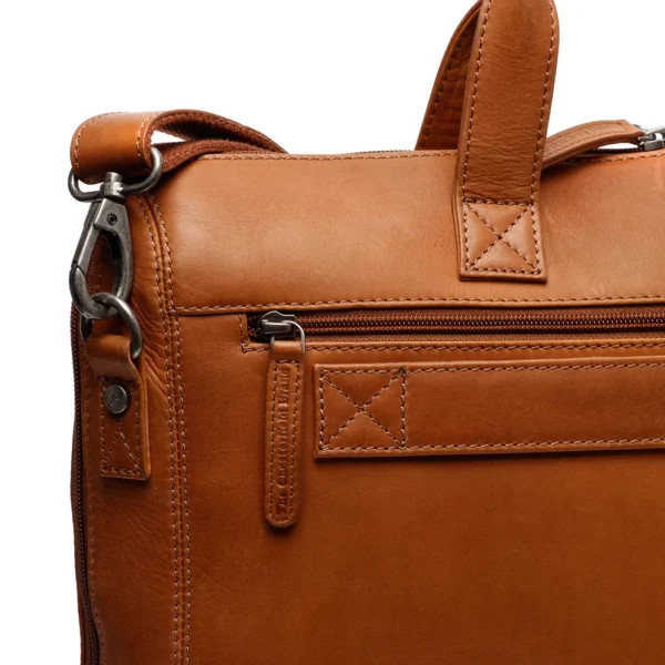The Chesterfield Brand Borsa Porta PC In Pelle Cognac Levanto - immagine 6