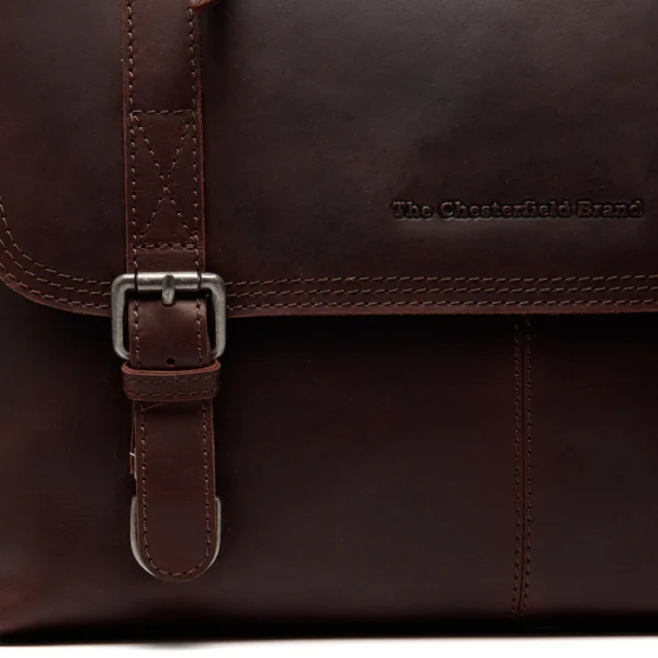 The Chesterfield Brand Borsa Porta PC In Pelle Marrone Vento - immagine 6