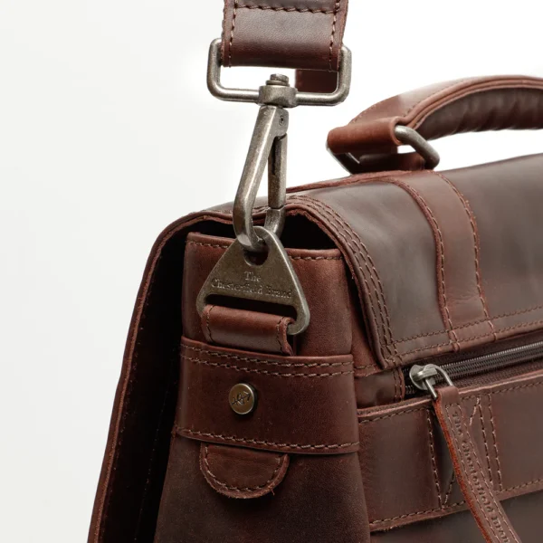 The Chesterfield Brand Borsa Porta PC In Pelle Marrone Imperia - immagine 6
