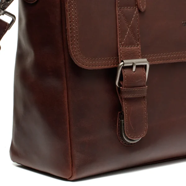 The Chesterfield Brand Borsa Porta PC In Pelle Marrone Imperia - immagine 5