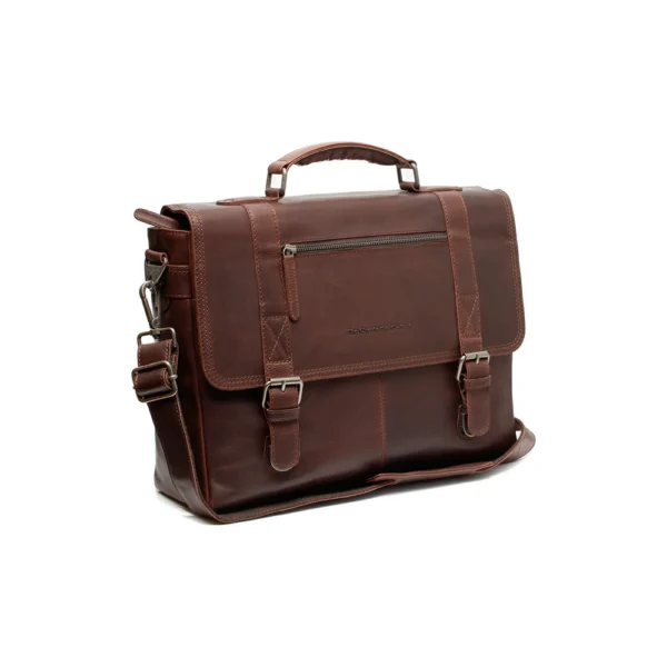 The Chesterfield Brand Borsa Porta PC In Pelle Marrone Imperia