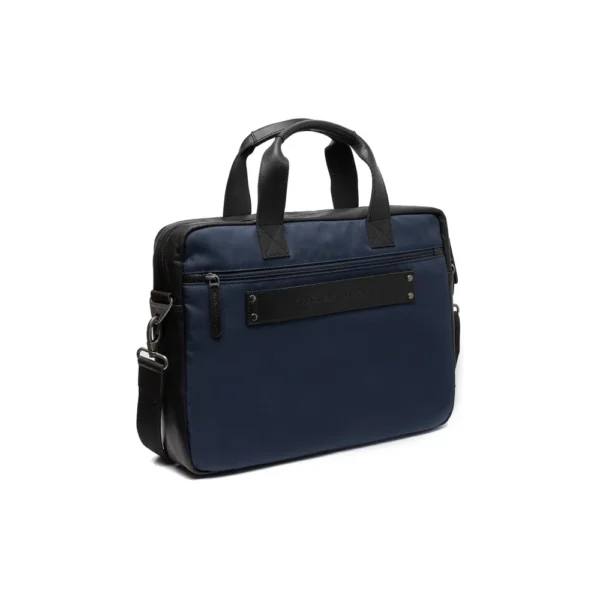 The Chesterfield Brand Borsa Porta PC In Pelle Blu Navy Narvik