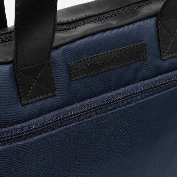 The Chesterfield Brand Borsa Porta PC In Pelle Blu Navy Narvik - immagine 5