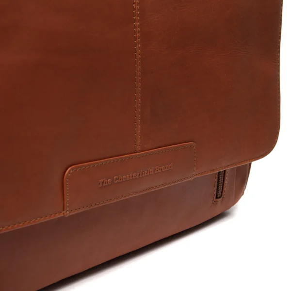 The Chesterfield Brand Borsa Porta PC In Pelle Cognac Richard - immagine 4