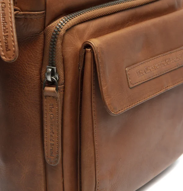 The Chesterfield Brand Borsa A Tracolla In Pelle Cognac Bath - immagine 4