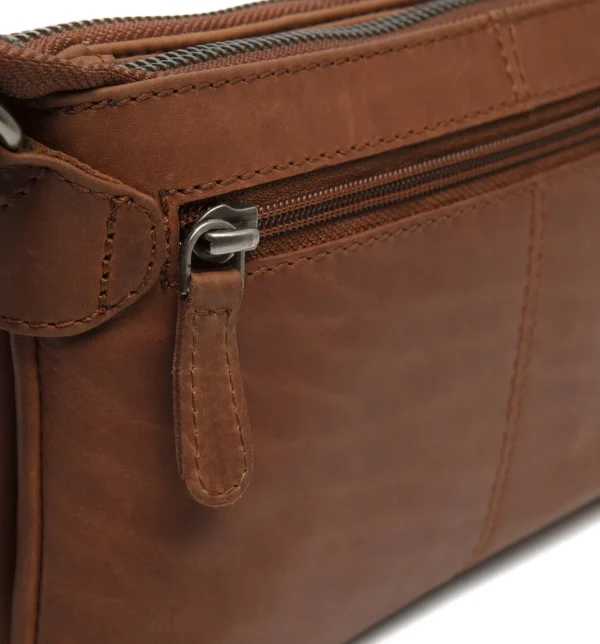 The Chesterfield Brand Borsa A Tracolla In Pelle Cognac Sisli - immagine 6