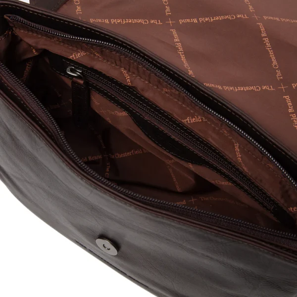 The Chesterfield Brand Borsa A Tracolla In Pelle Marrone Montana - immagine 5