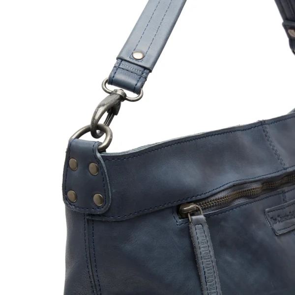 The Chesterfield Brand Borsa A Tracolla In Pelle Blu Navy Bolivia - immagine 5