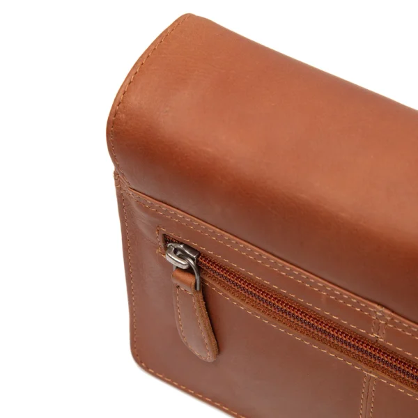 The Chesterfield Brand Borsa A Tracolla In Pelle Cognac Lucca - immagine 5