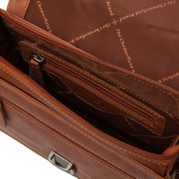 The Chesterfield Brand Borsa A Tracolla In Pelle Cognac Lucca - immagine 4