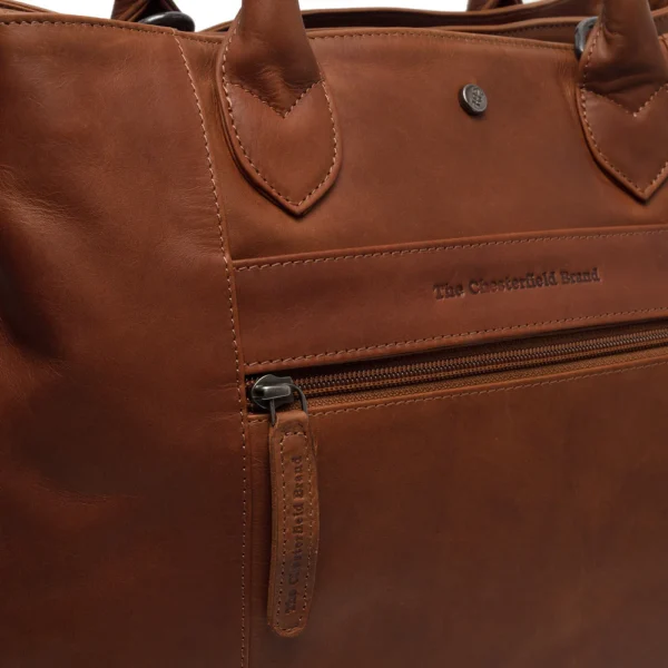 The Chesterfield Brand Borsa A Tracolla In Pelle Cognac Passau - immagine 6