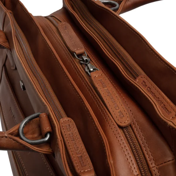 The Chesterfield Brand Borsa A Tracolla In Pelle Cognac Passau - immagine 5