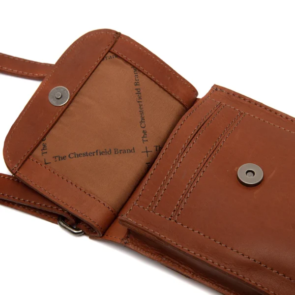 The Chesterfield Brand Borsa A Tracolla In Pelle Cognac Nebra - immagine 5