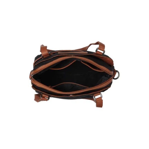The Chesterfield Brand Borsa A Tracolla In Canvas Nero Millora - immagine 4