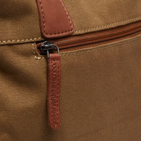 The Chesterfield Brand Borsa A Tracolla In Canvas Verde Oliva Millora - immagine 7