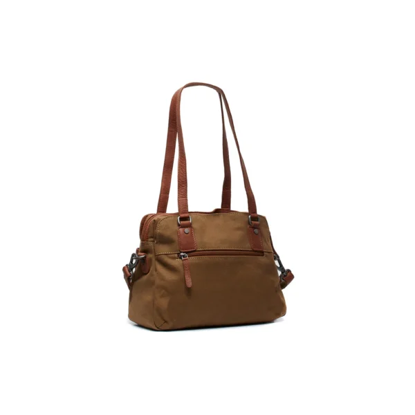 The Chesterfield Brand Borsa A Tracolla In Canvas Verde Oliva Millora - immagine 3