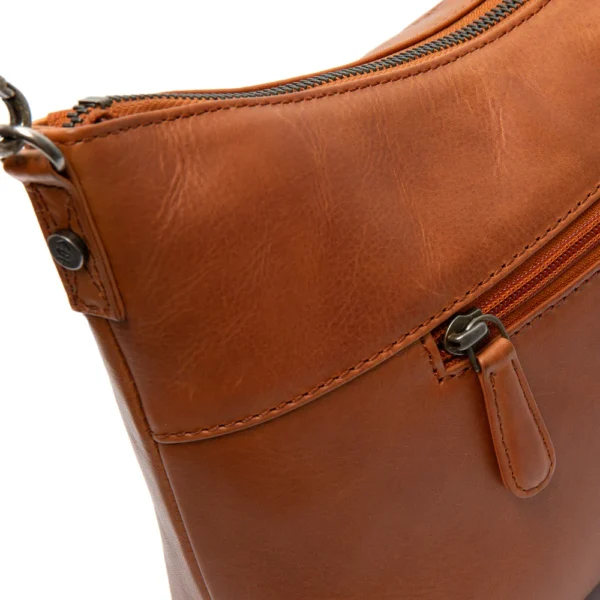 The Chesterfield Brand Borsa A Tracolla In Pelle Cognac Kigali - immagine 6