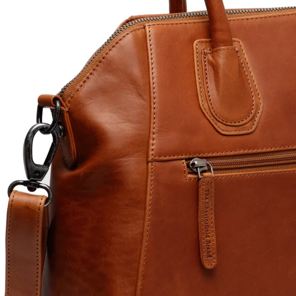 The Chesterfield Brand Borsa A Tracolla In Pelle Cognac Marsala - immagine 6