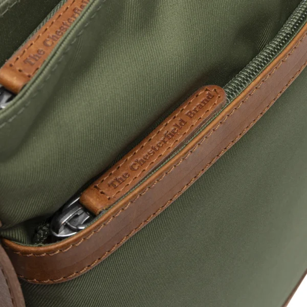 The Chesterfield Brand Borsa A Tracolla In Pelle Verde Oliva Malmo - immagine 5