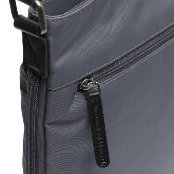 The Chesterfield Brand Borsa A Tracolla In Pelle Grigio Chiaro Malmo - immagine 5