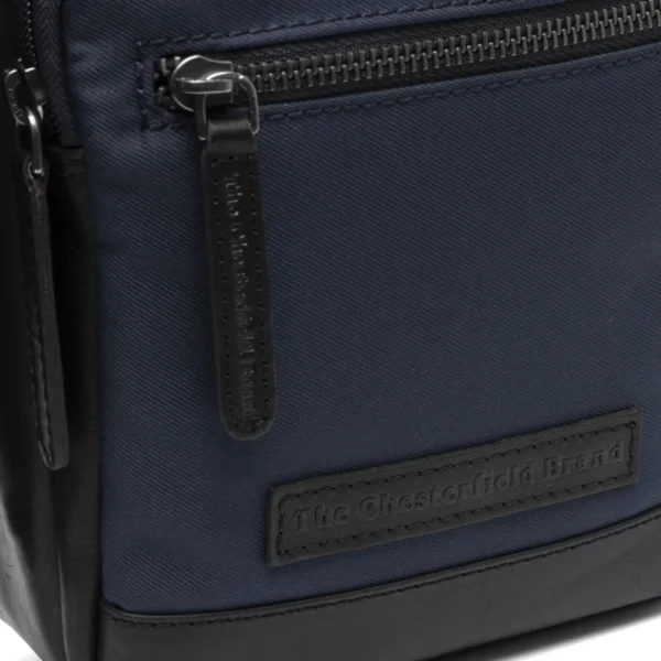 The Chesterfield Brand Borsa A Tracolla In Pelle Blu Navy Karlstad - immagine 4