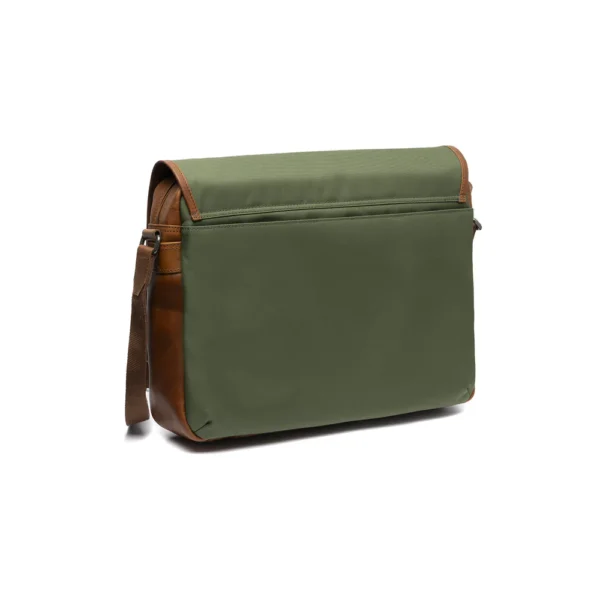 The Chesterfield Brand Borsa Porta PC In Pelle Verde Oliva Falun