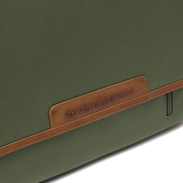 The Chesterfield Brand Borsa Porta PC In Pelle Verde Oliva Falun - immagine 4