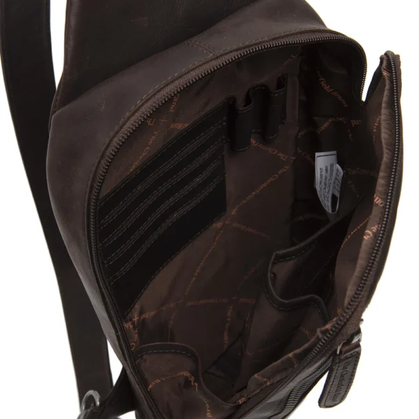The Chesterfield Brand Borsa A Tracolla In Pelle Marrone Rotterdam - immagine 4