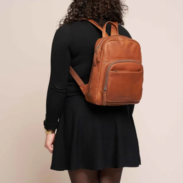 The Chesterfield Brand Zaino In Pelle Cognac Santana - immagine 3
