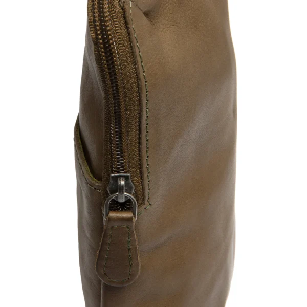 The Chesterfield Brand Borsa A Tracolla In Pelle Verde Oliva Cambridge - immagine 4